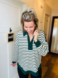 Hunter Stripe Oversized Top