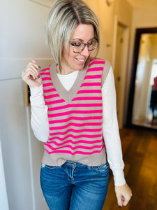 Stripe Sweater Vest