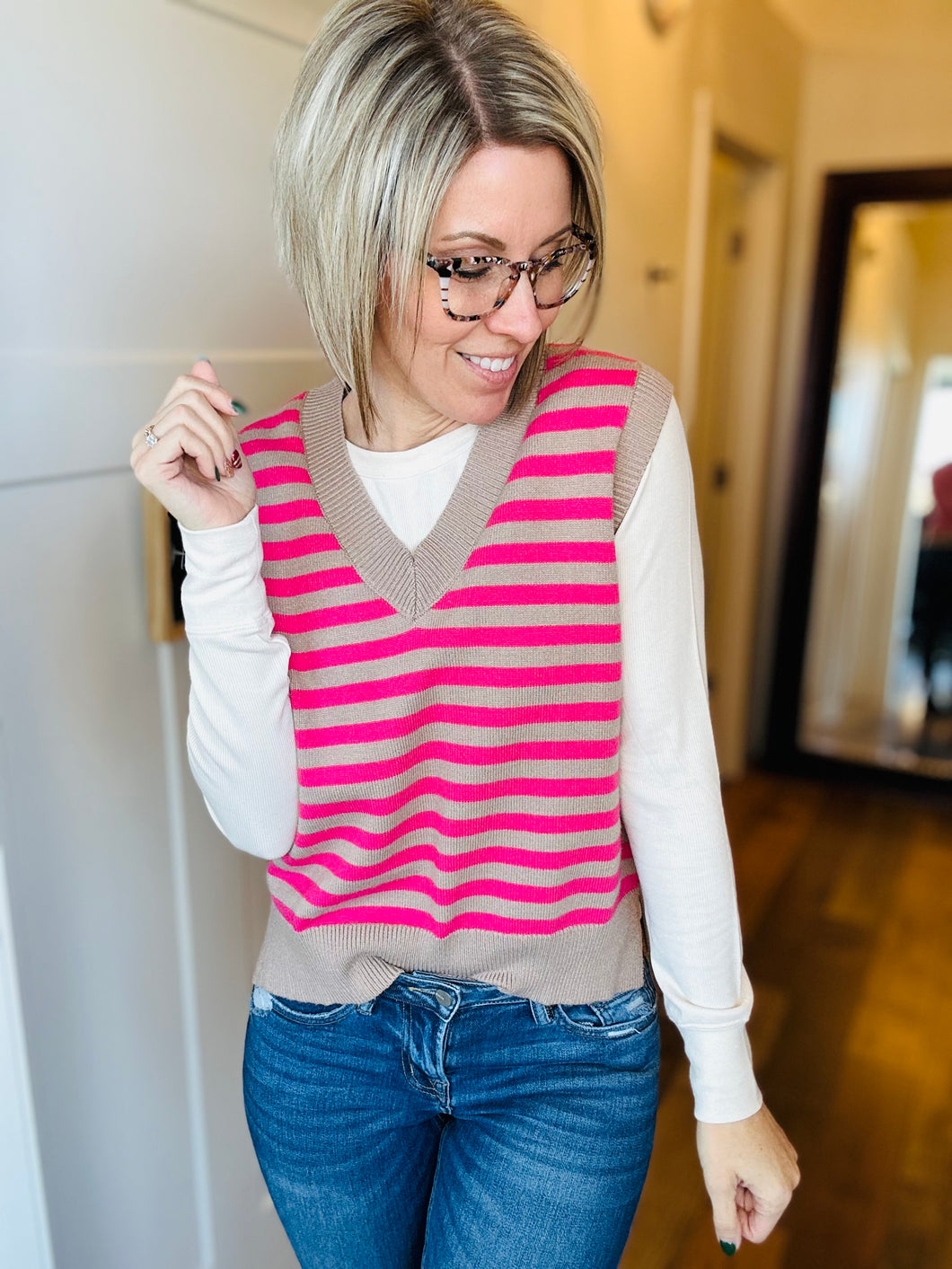 Stripe Sweater Vest