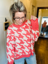 Load image into Gallery viewer, Herringbone Coral Sweater
