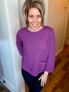 Purple Mix 3/4 Habitat Sweater