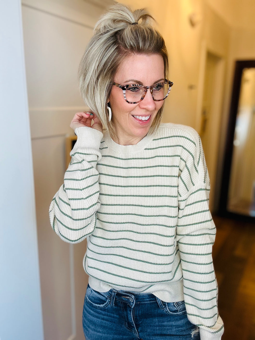 Thread & Supply Sage Stripe Sweater