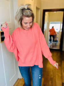 Coral Oversized Sweater