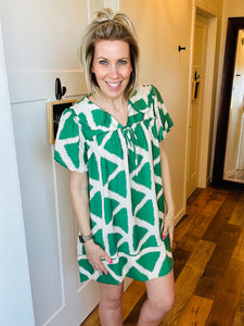 Green Printed Dress